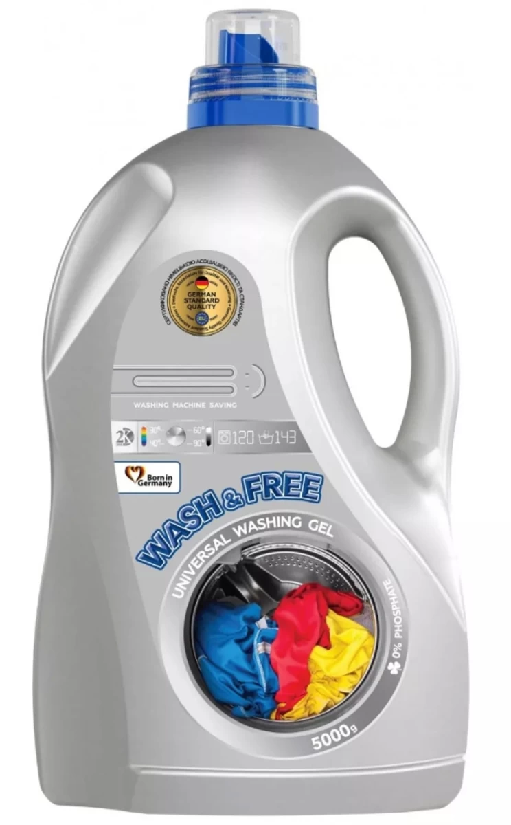 Universali Skalbimo želė wash &amp; Amp; Free, 5 Kg