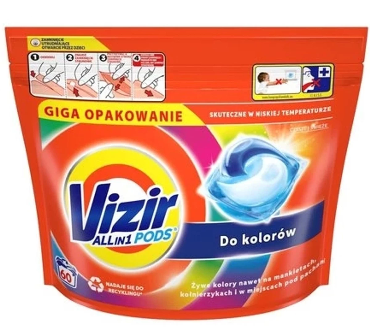 Vizir, viskas Viename Spalvotos Kapsulės, 60 Vnt.
