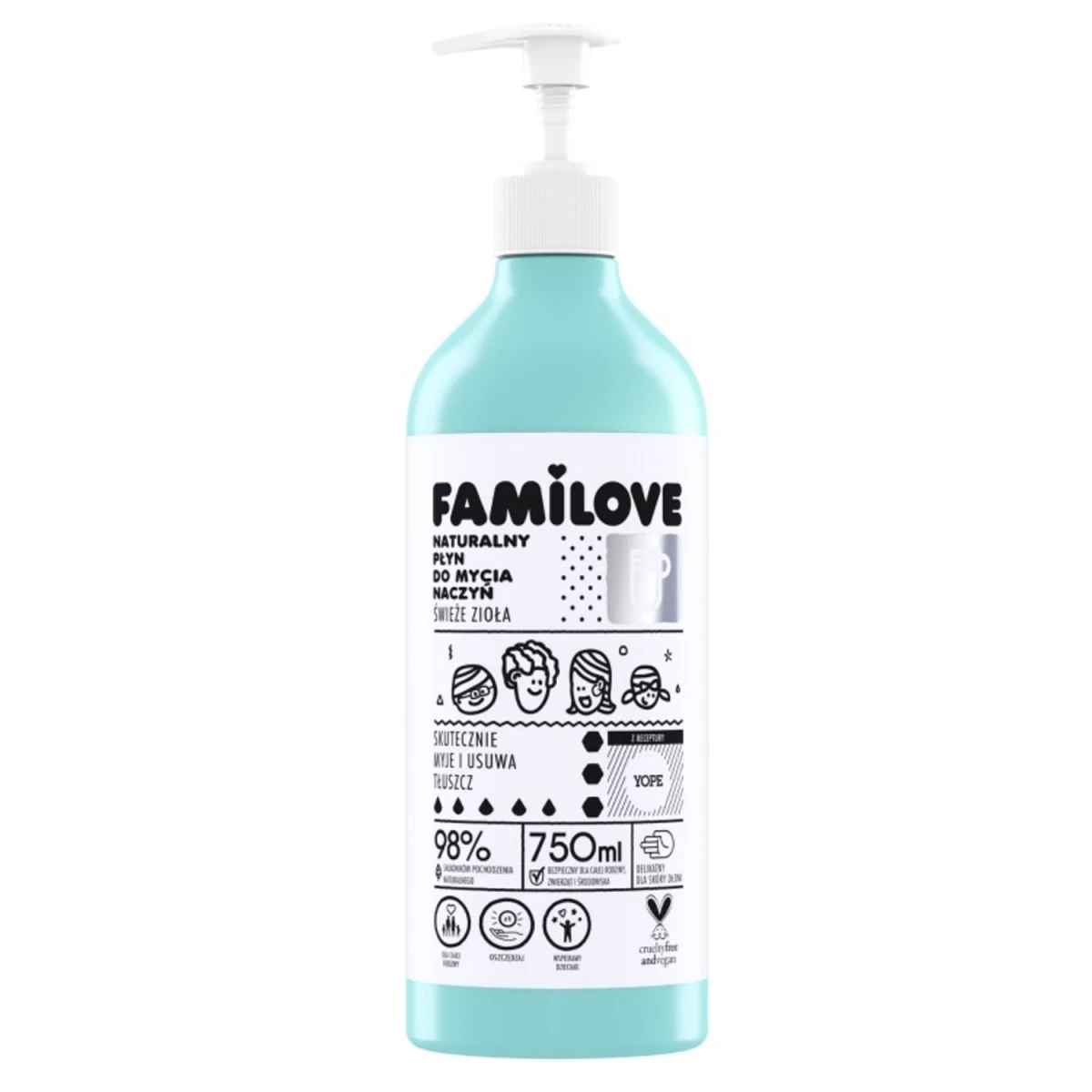 yope Familove Natūralus Indų Ploviklis, 750 Ml.