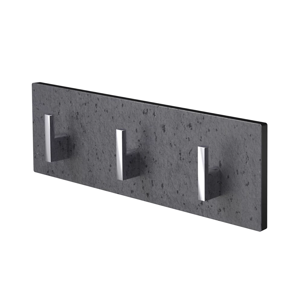 3 kabliukai su HPL plokšte Kame 30 cm, juodas mėnulis AC1602-30/H11