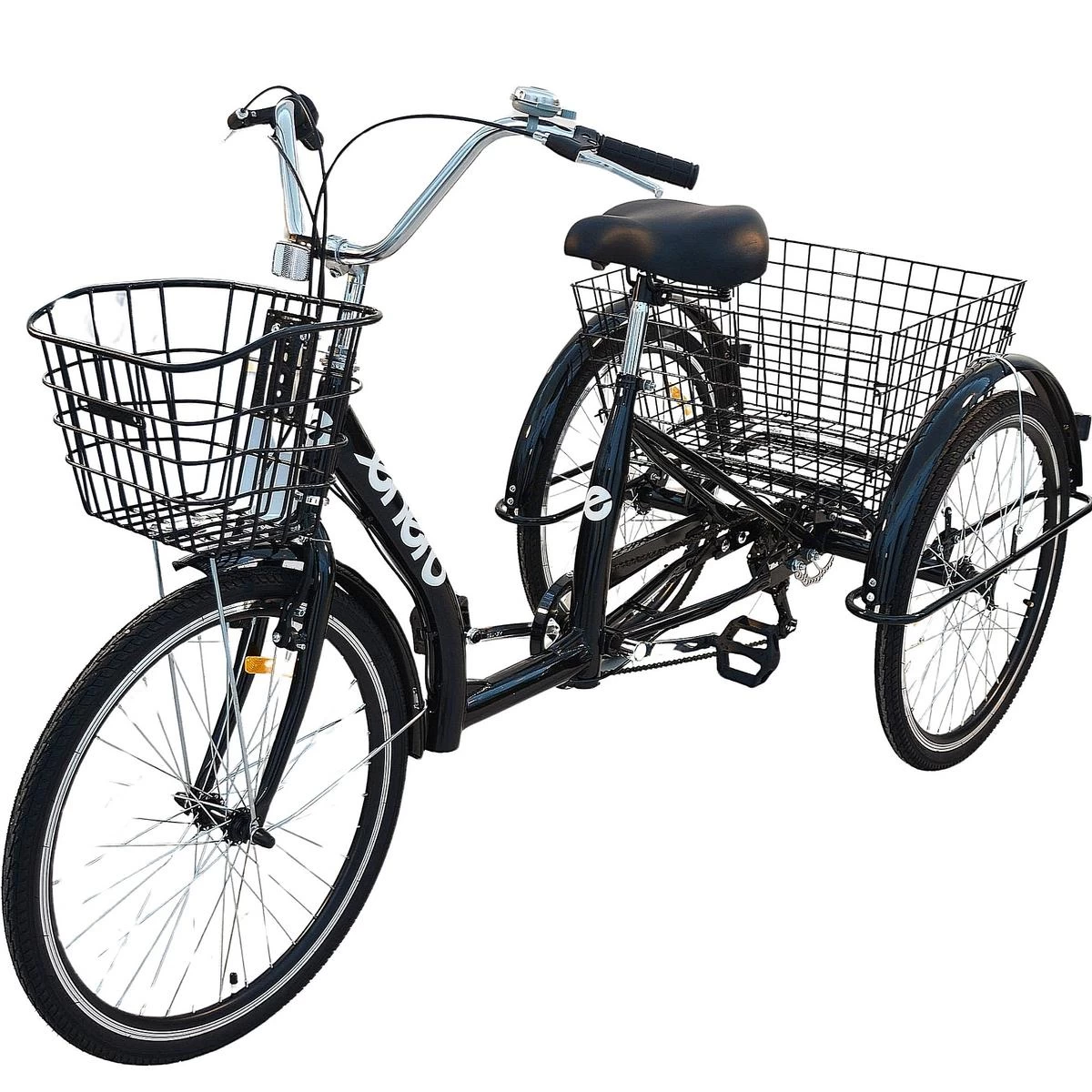 3 Ratų Dviratis 24 Black Shimano 7 Pavarų Nuleistas Rėmas 1060972