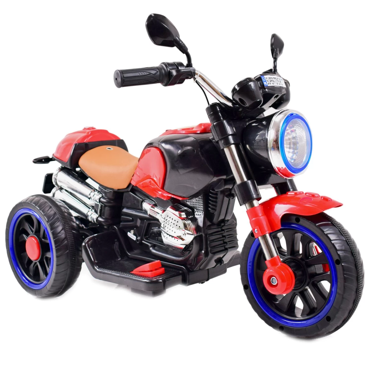 3 Ratų Motociklas Ks - 2 Varikliai, šviečiantys Ratai, Minkšta Sėdynė, Dujos Rankenoje/5189