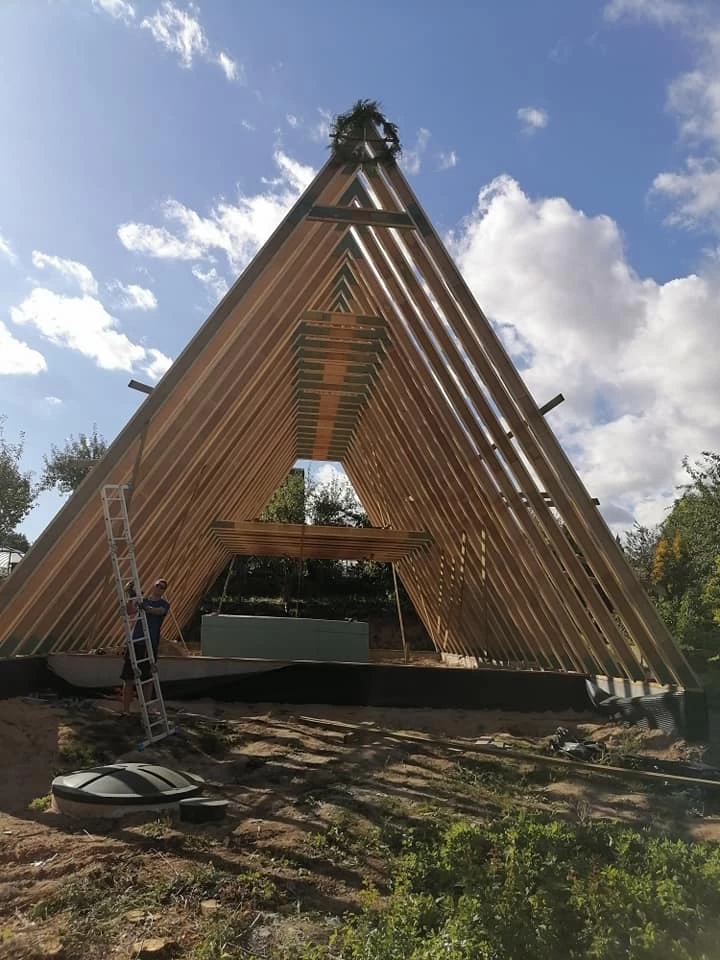 Karkasinių namų statyba iki rakto