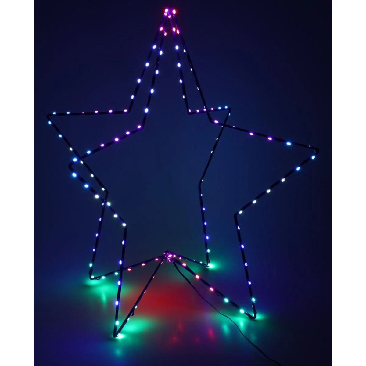 3d Dekoratyvinė Stovinti žvaigždė 120led Rgb 80cm