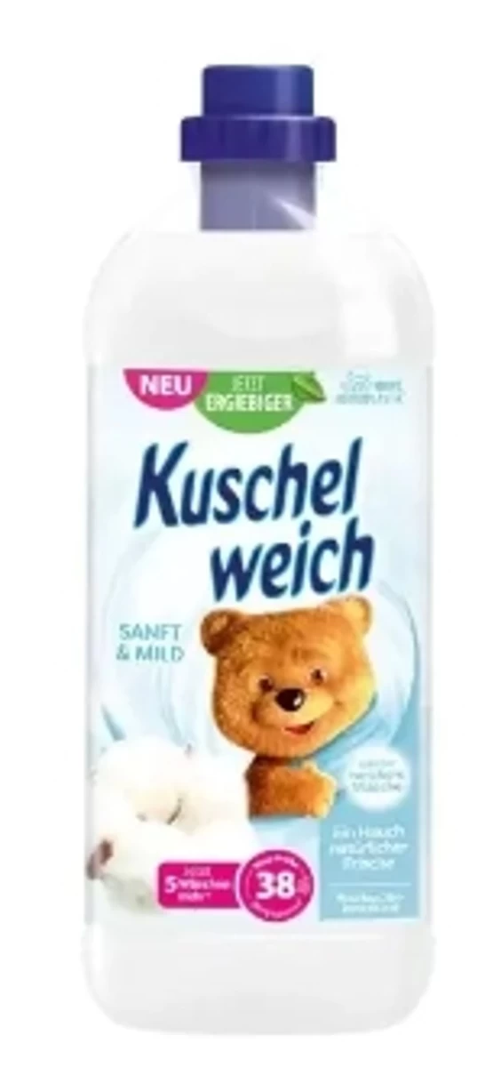 (de) Kuschelweich, Sanft&amp;amp;mild, Audinių Minkštiklis, 38 Skalbimai (vokietijos Produktas)