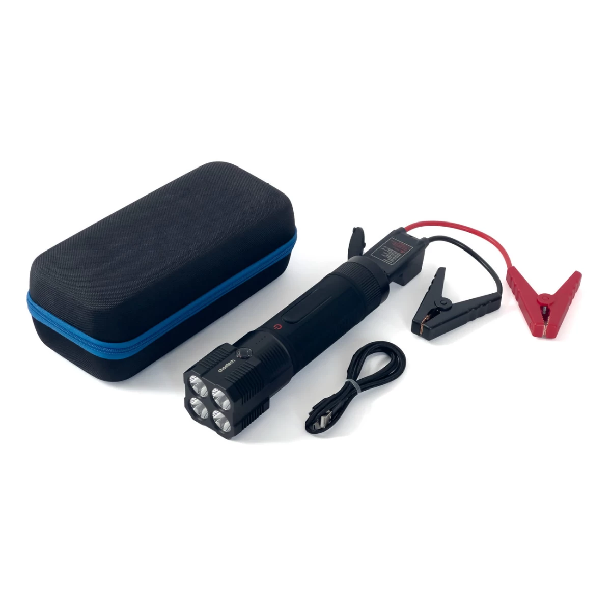 3in1 Jump Starter + 8000mah Powerbank + Led žibintuvėlis - Juodas