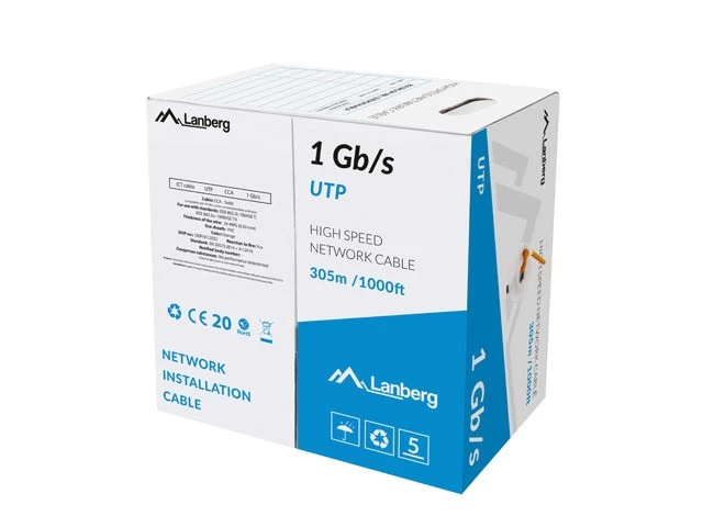 Kabel LAN UTP 1BG/S 305 M CCA   LCU6-10CC-0305-
