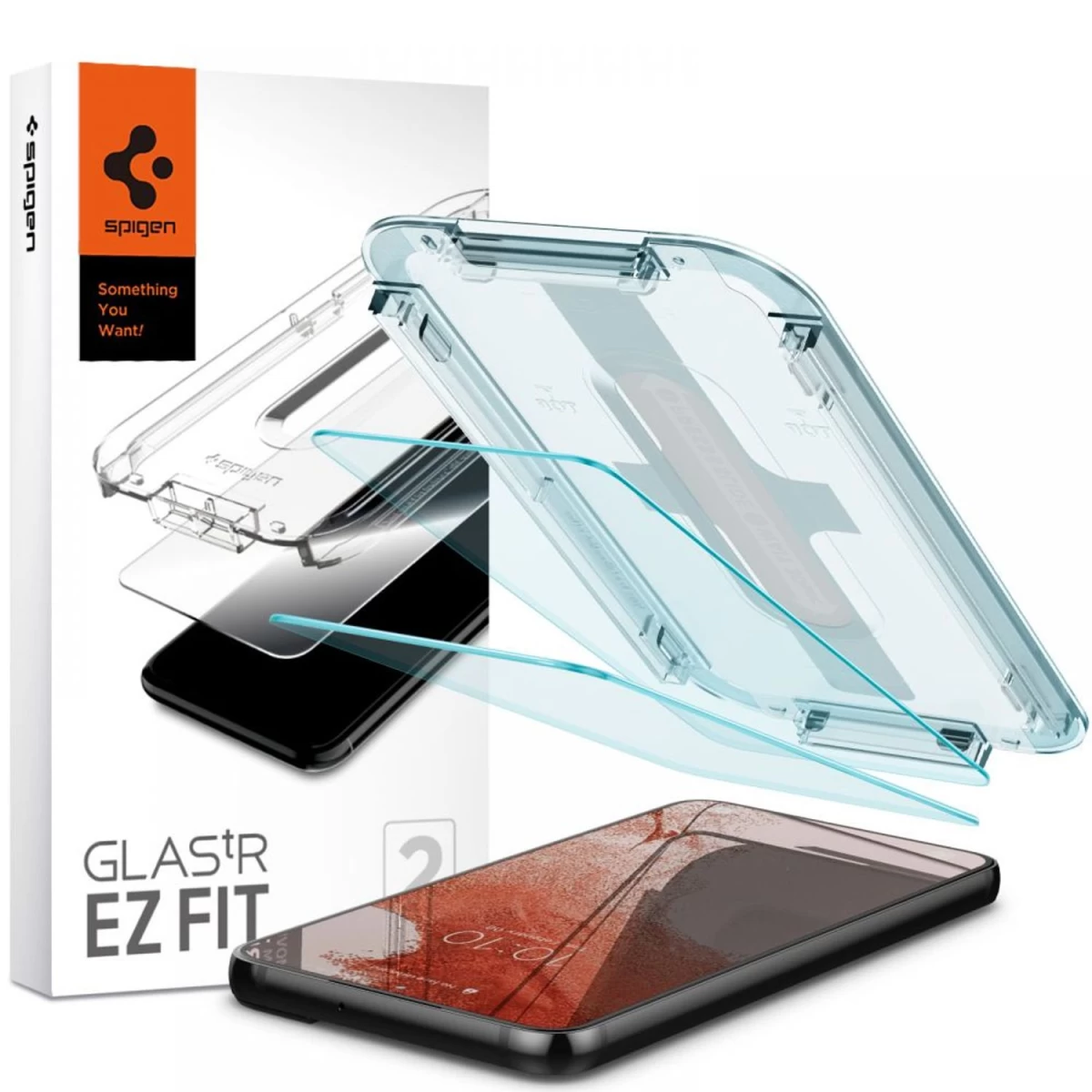 Spigen Glas.tr Ez Fit Grūdintas Stiklas Samsung Galaxy S22 - 2 Vnt.