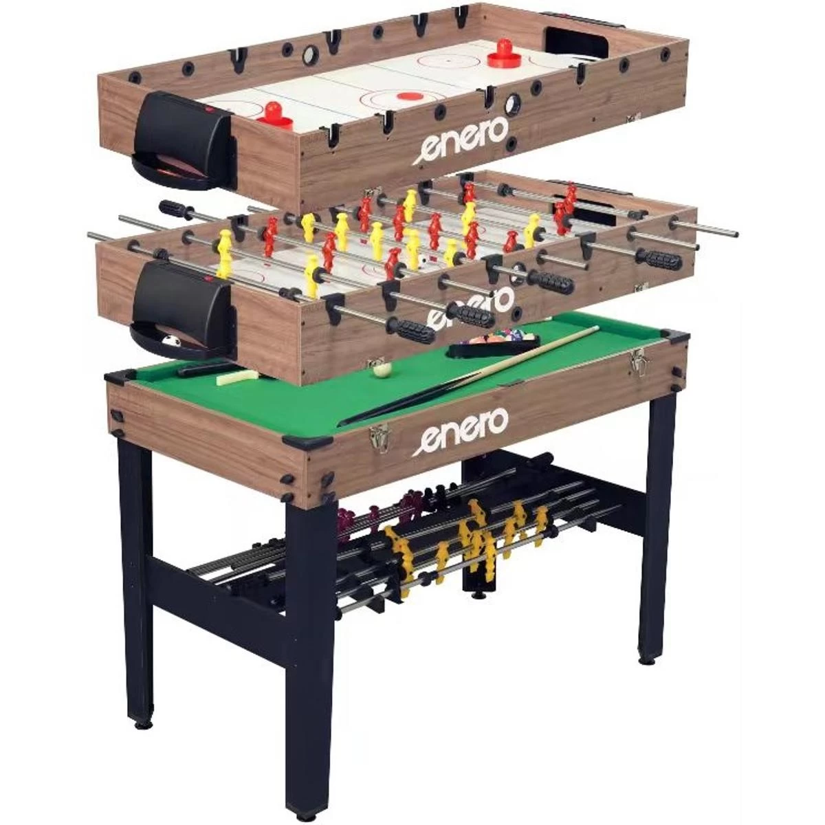 3w1 Medinis Futbolo Kamuolys Cymbergay Stalas 121x61x81cm