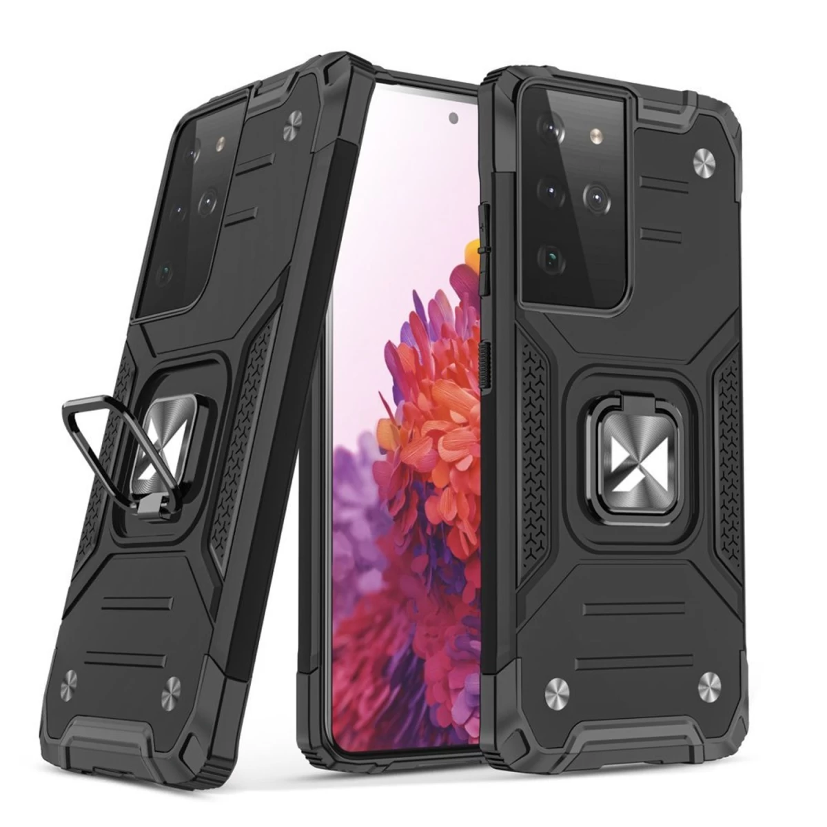 Wozinsky Ring Armor šarvuotas Hibridinis Dėklas + Magnetinis Laikiklis Samsung Galaxy S22 Ultra Juodas Wozinsky Ring Armor šarvuotas Hibridinis Dėklas + Magnetinis Laikiklis Samsung Galaxy S22 Ultra Juodas