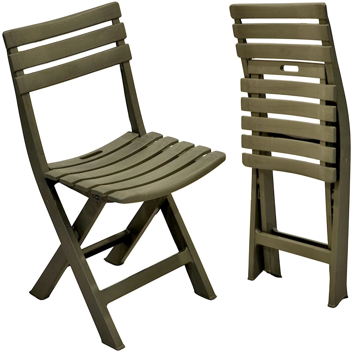 4 Plastikinių Sulankstomų Viešojo Maitinimo Kėdžių Rinkinys žalias Komodo