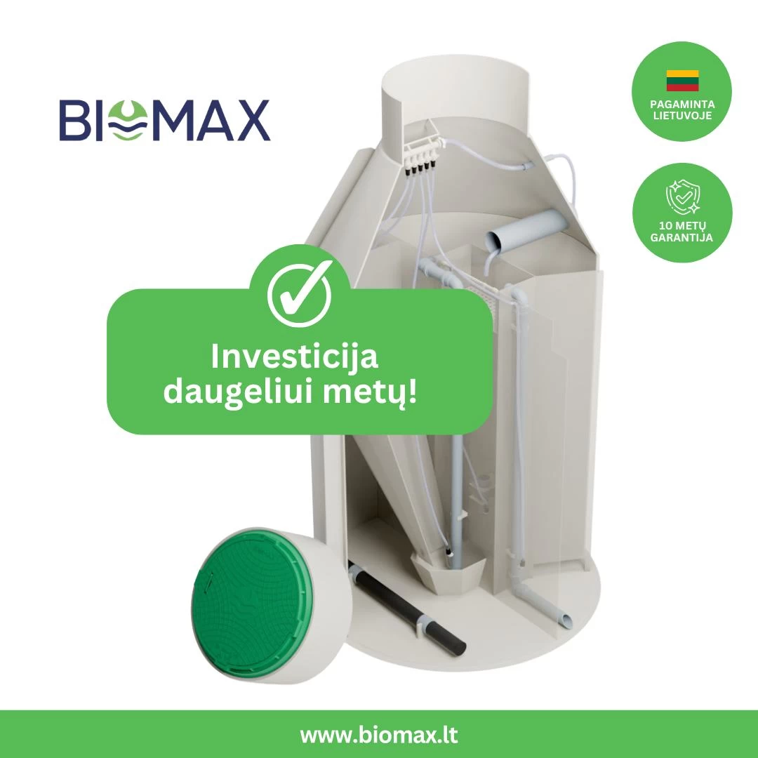 Nuotekų valymo įrenginių montavimas išsimokėtinai be pabrangimo