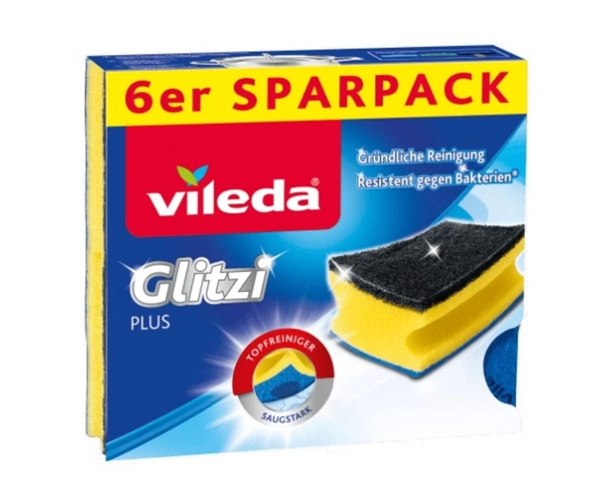 (de) Vileda, Indų Plovimo Kempinėlės, 6 Vnt. (vokietijos Produktas)