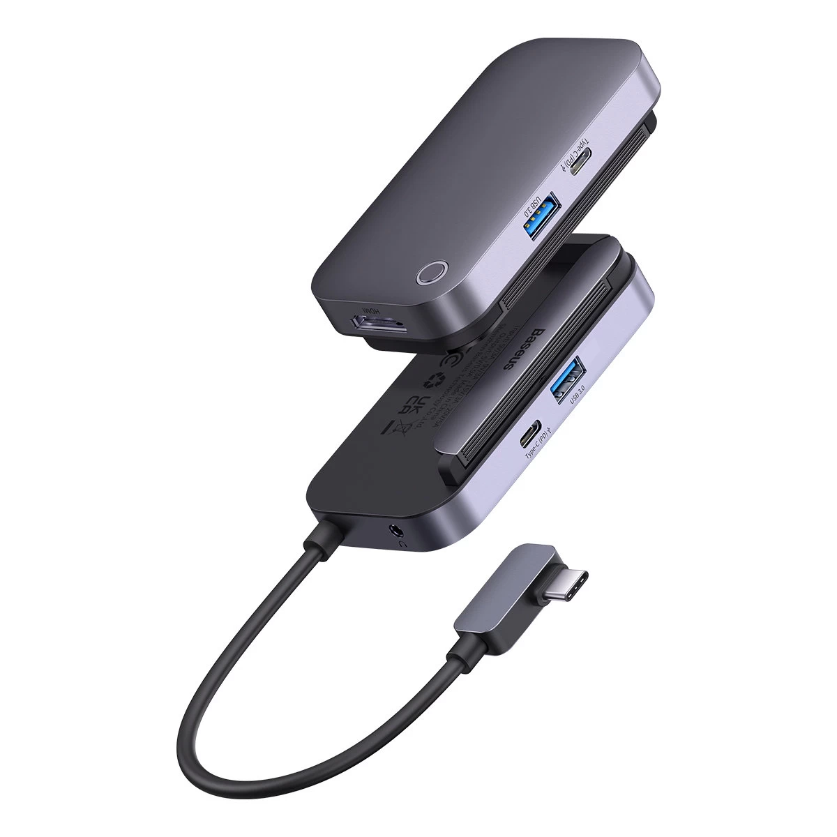 4in1 Padjoy Prievadų Dalytuvas Usb Hub Planšetiniam Kompiuteriui Usb-c Hdmi Mini Lizdas Tamsiai Pilkas 4in1 Padjoy Prievadų Dalytuvas Usb Hub Planšetiniam Kompiuteriui Usb-c Hdmi Mini Lizdas Tamsiai Pilkas