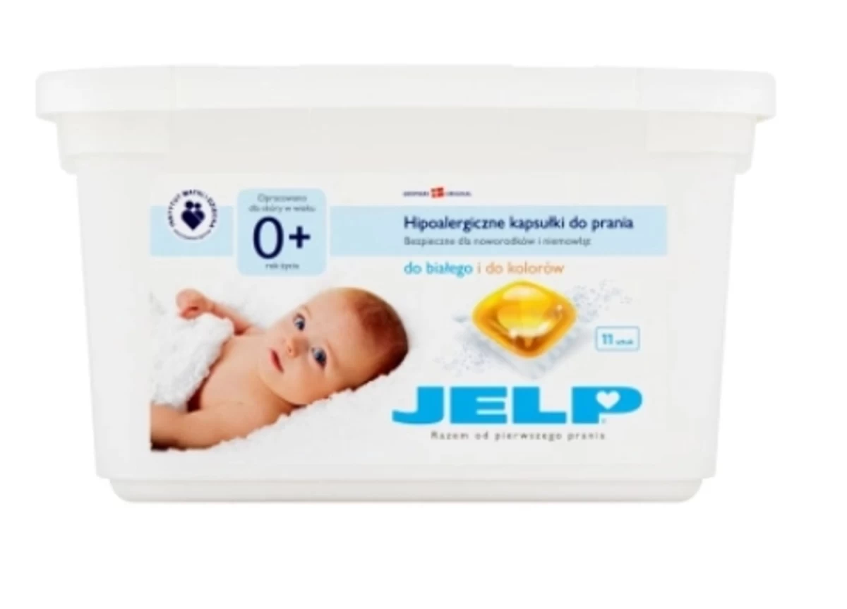 jelp 0+ Hipoalerginės Baltos Ir Spalvotos Skalbimo Kapsulės, 11 Vnt.