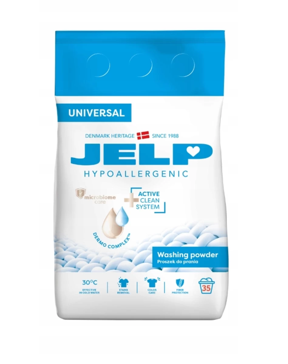jelp, Hipoalerginiai Skalbimo Milteliai, įvairios Paskirties, 2,1 Kg