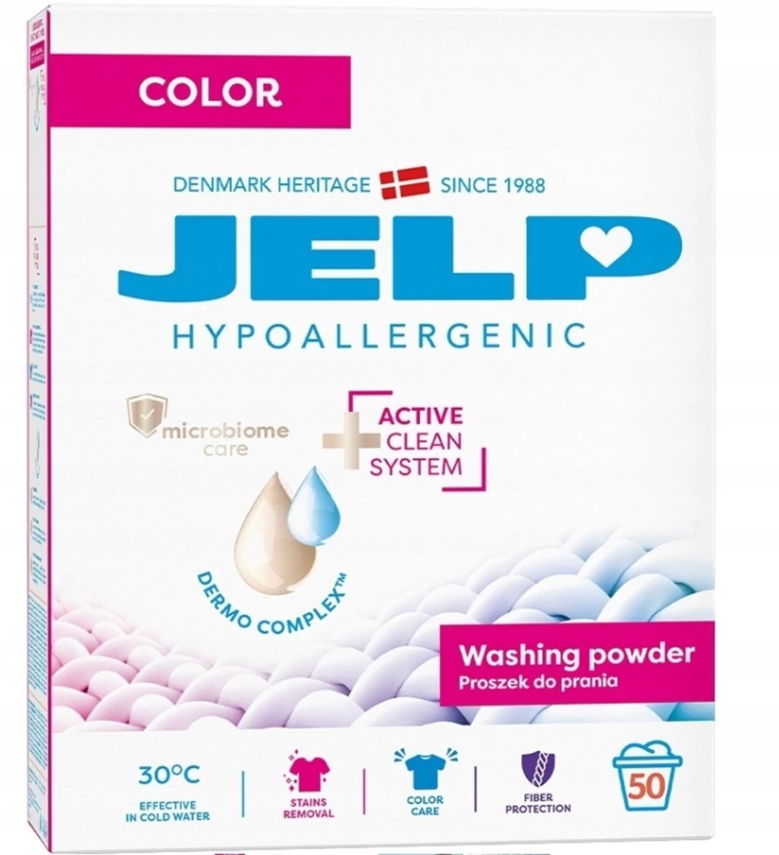 Jelp, Hipoalergiški Skalbimo Milteliai Spalvotiems Audiniams, 3 Kg