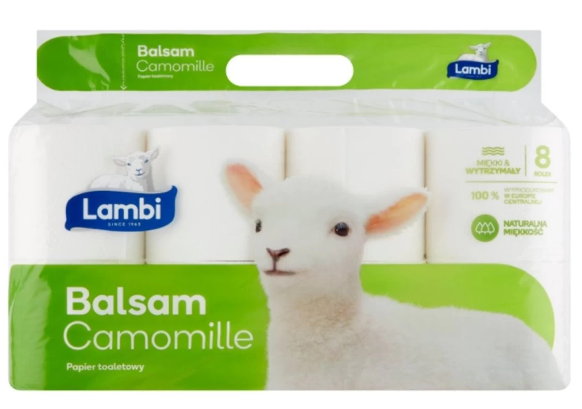 Lambi Balsam Camomille, Tualetinis Popierius, 8 Ritinėliai
