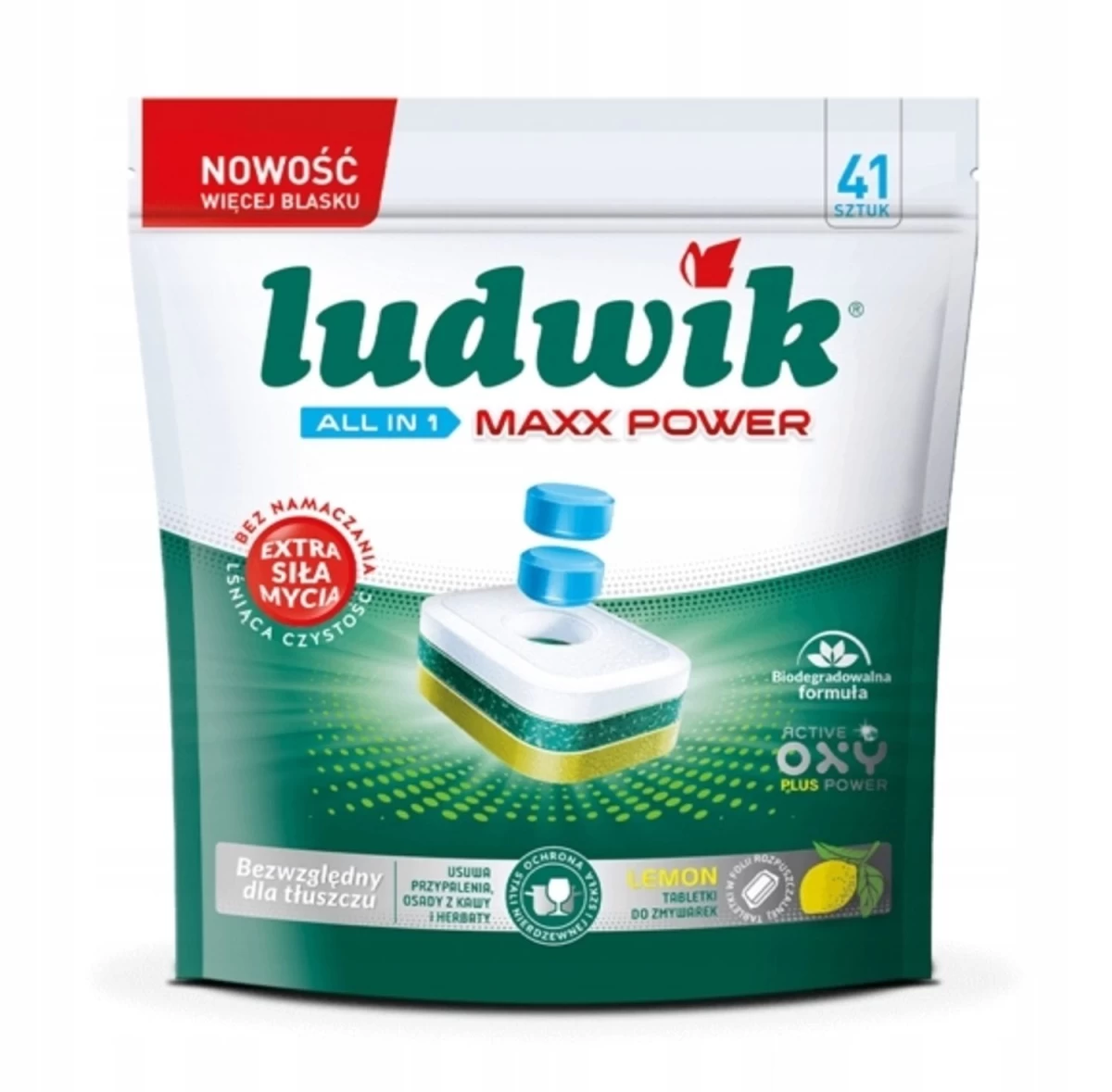 Ludwik All In 1 Maxx Power Indaplovės Tabletės, Mėtų Spalvos, 41 Vnt.