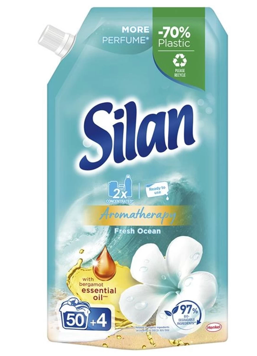 Silan Aromatherapy Fresh Ocean Rinse, Rezervinis, 594 Ml