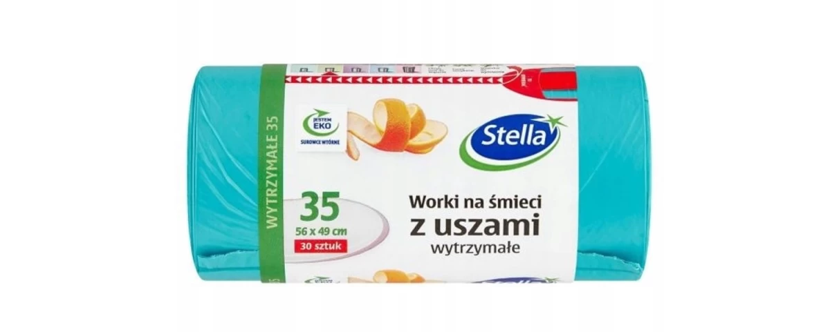 šiukšlių Maišai stella Su Ausimis, Turkio Spalvos, 35l, 30 Vnt.