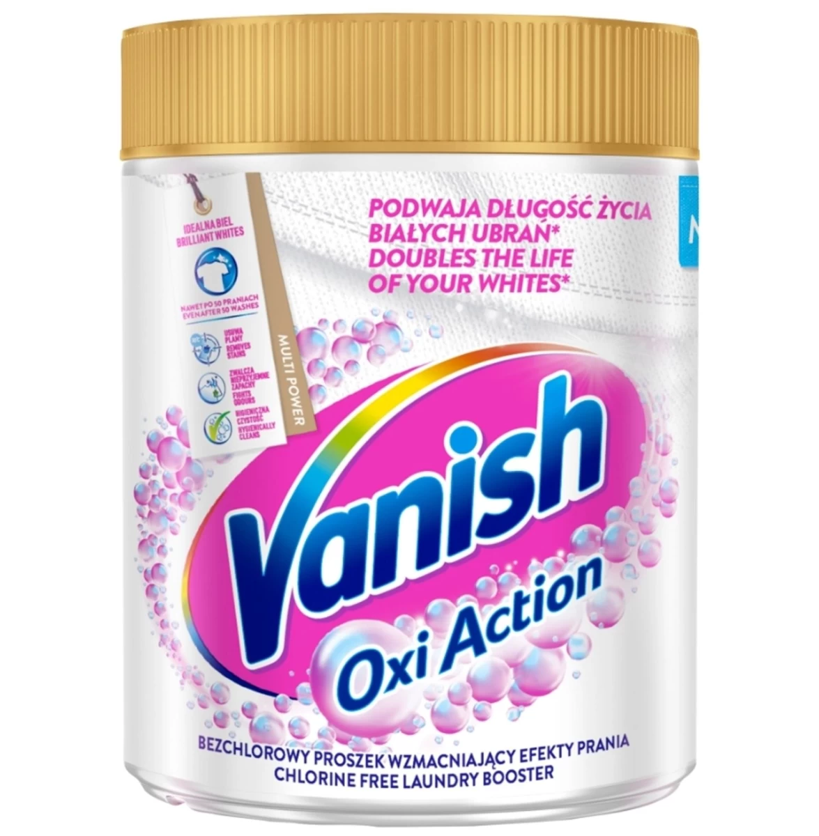 Vanish Gold Oxi Action, Miltelių Pavidalo Dėmių Valiklis Baltiems Audiniams, 470g (vokietijos Produktas). Vanish Gold Oxi Action, Miltelių Pavidalo Dėmių Valiklis Baltiems Audiniams, 470g (vokietijos Produktas).