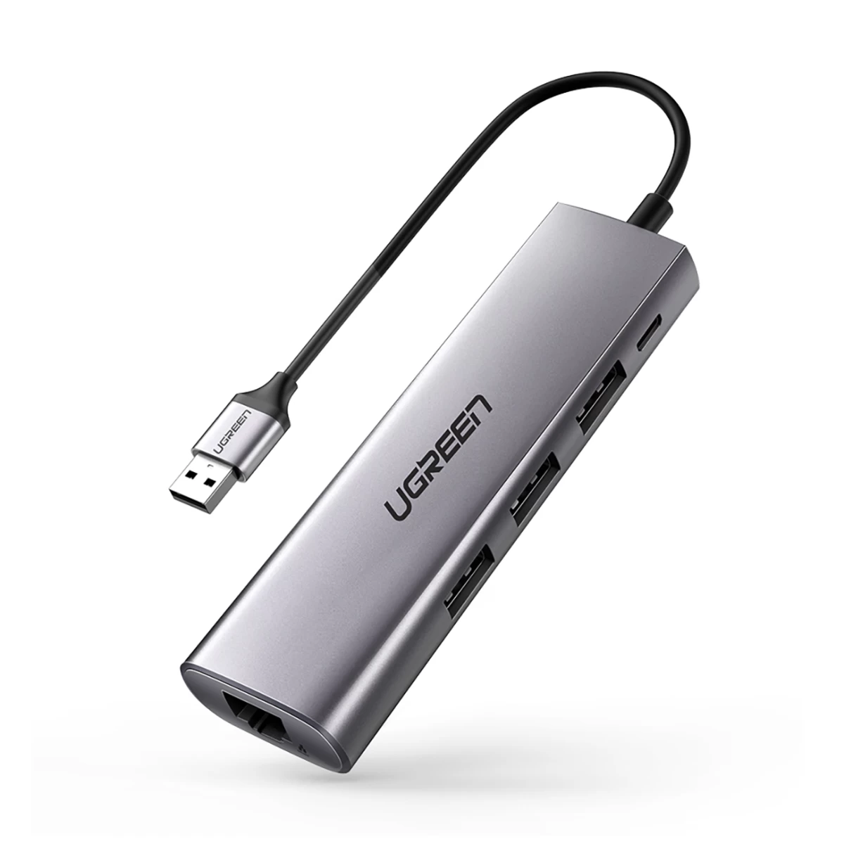 5-in1 Hub Adapteris Usb-a 3.0 - Rj45 / 3x Usb-a 3.0 / Micro Usb - Pilkas 5-in1 Hub Adapteris Usb-a 3.0 - Rj45 / 3x Usb-a 3.0 / Micro Usb - Pilkas
