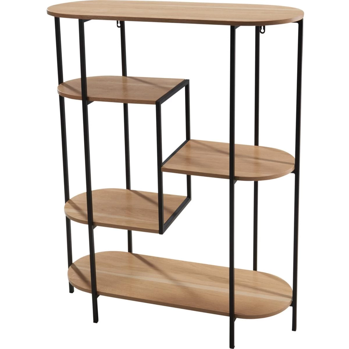 5 Pakopų Ovalus Gėlynas 77x30x95cm Medinis Viršus