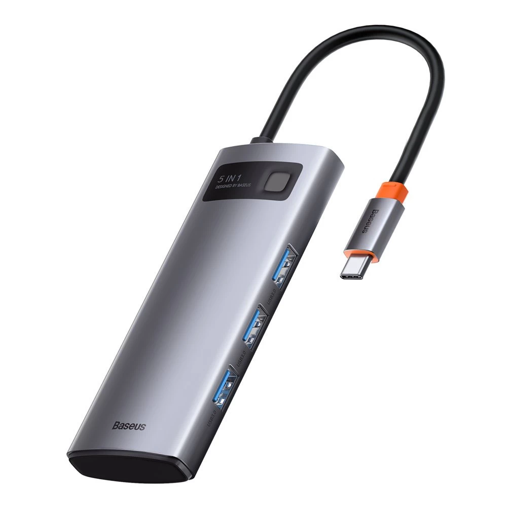 5in1 Daugiafunkcinis Usb-c Pd Hub 100w Hdmi 4k 3x Usb 3.2 Pilkos Spalvos 5in1 Daugiafunkcinis Usb-c Pd Hub 100w Hdmi 4k 3x Usb 3.2 Pilkos Spalvos