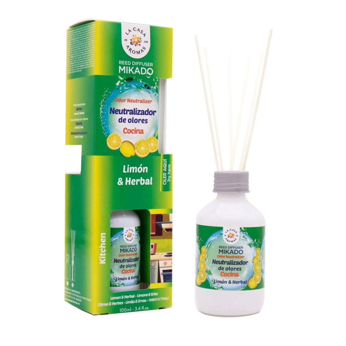 La Casa De Los Aromas Special Kitchen Kvapiosios Lazdelės Lemon &amp; Herbs, 100 Ml