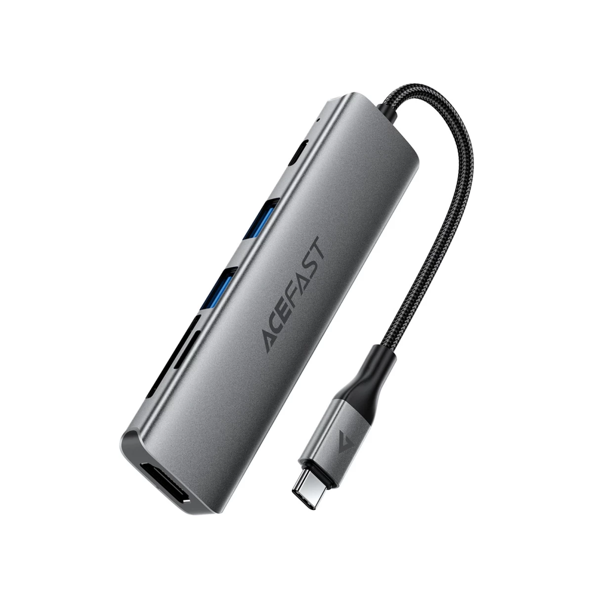 6-in-1 Usb-c Jungčių Stotis – Uab-a Usb-c Hdmi Sd 4k 60 Hz Pd 90 W – Pilka