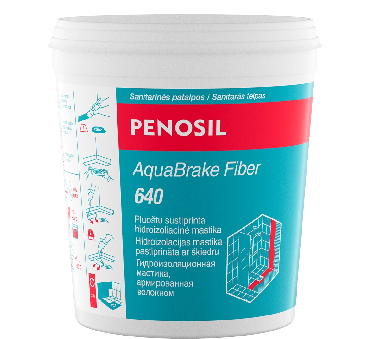 Hidroizoliacinė mastika PENOSIL AquaBrake Fiber 640