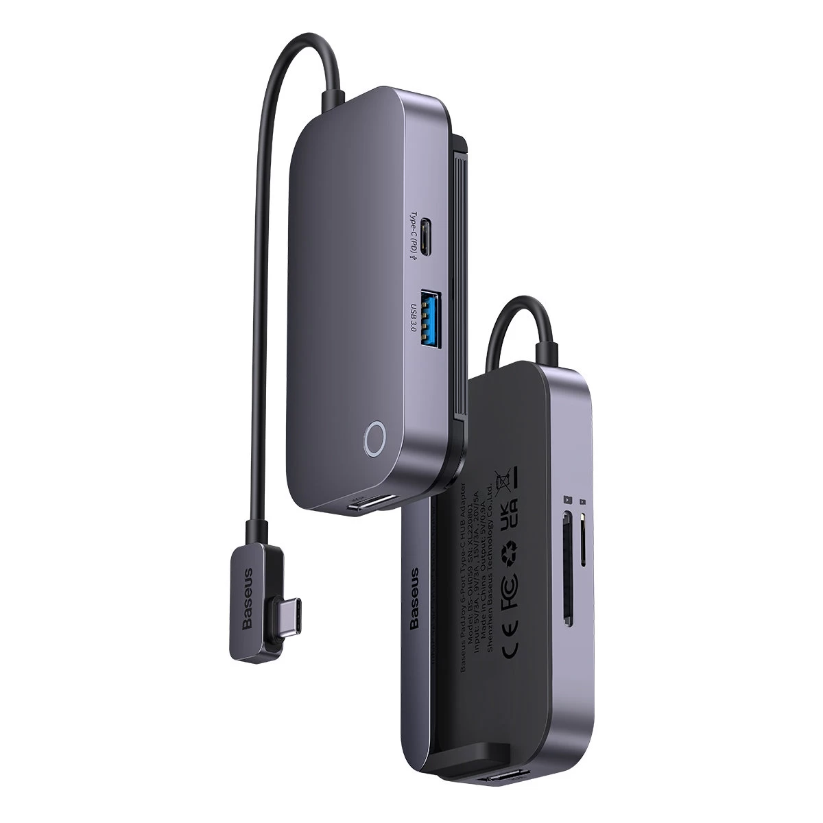 6in1 Padjoy Hub Usb Prievado Daliklis Planšetiniam Telefonui Usb-c Hdmi Sd Tf Tamsiai Pilka 6in1 Padjoy Hub Usb Prievado Daliklis Planšetiniam Telefonui Usb-c Hdmi Sd Tf Tamsiai Pilka