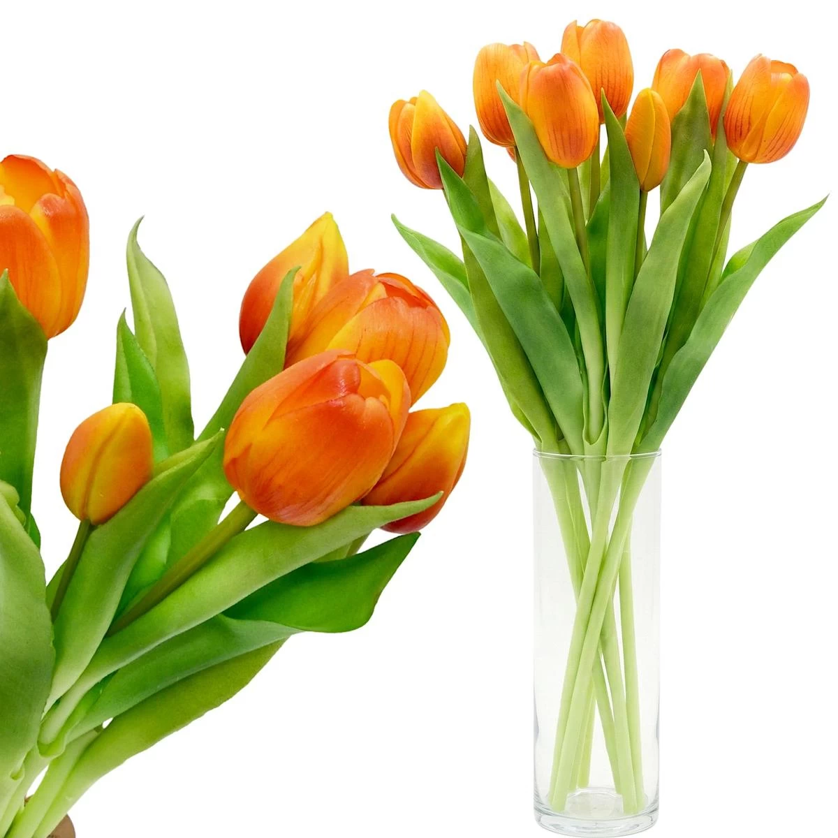 7 Oranžinių Tulpių Puokštė 31 Cm Kaip Gyva Pavasario Dekoracija