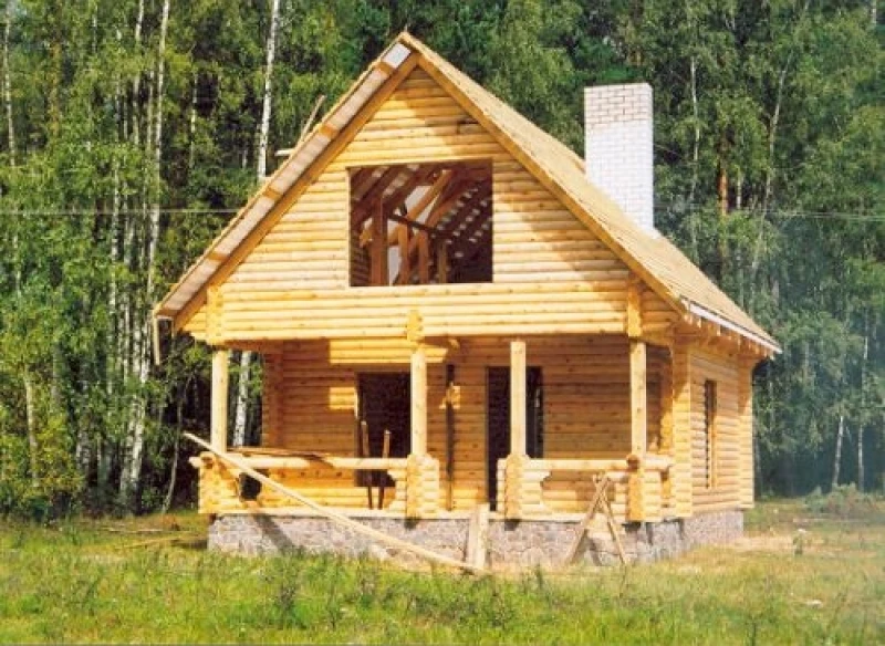Medinių namelių statyba