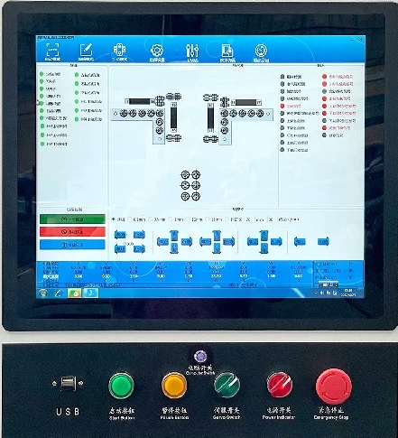 CNC gręžimo staklės su dviem velenais gręžimui iš šešių pusių WOODLAND MACHINERY  (naujos)