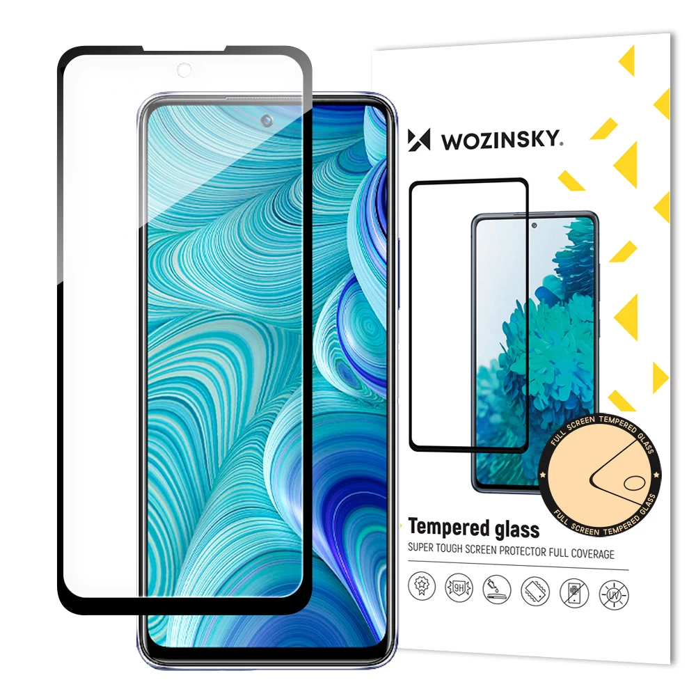 9h Grūdintas Stiklas Visam Ekranui infinix Hot 11s Nfc Su case Friendly Rėmeliu, Juodas