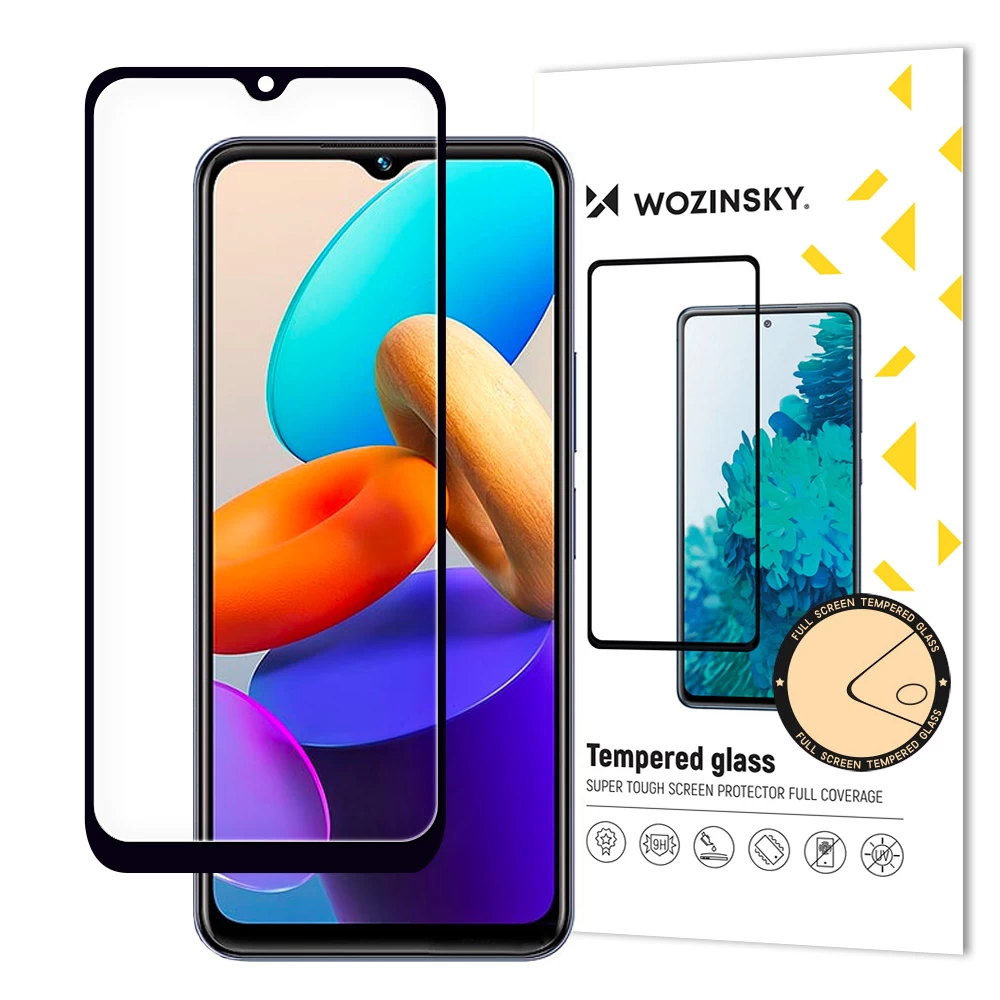 9h Grūdintas Stiklas Visam Ekranui Vivo Y35 / Y22 / Y22s Su case Friendly Rėmeliu, Juodas