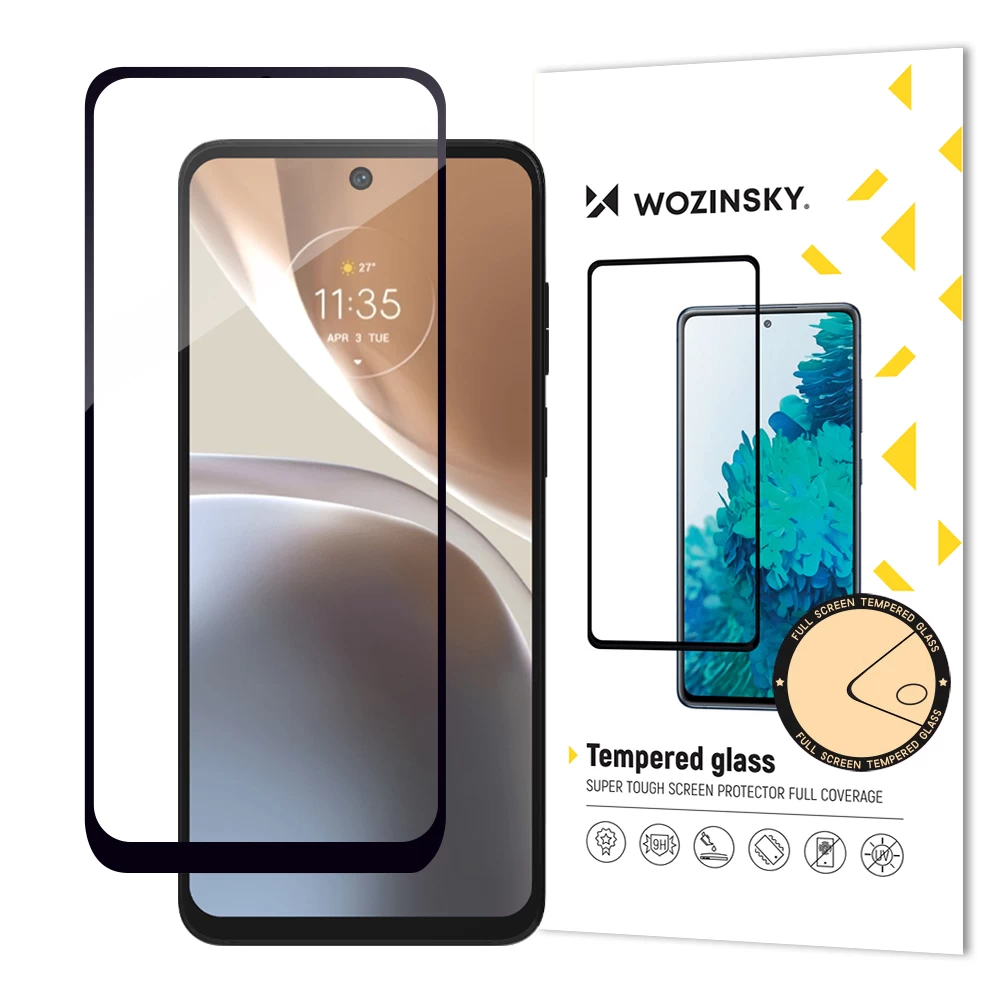 9h Grūdintas Stiklas Visam motorola Moto G32 Ekranui Su Juodu Rėmeliu