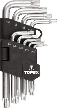 9vnt. T10-T50 TORX CR-V RAKTŲ ŽVAIGŽD.RINK. TRUMPI