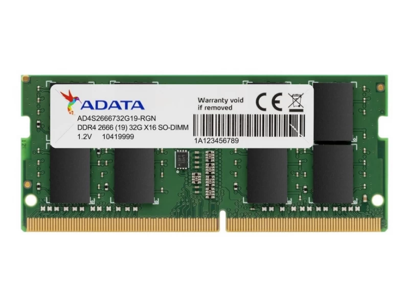 A-data Atmintis (sodimm/ddr4/32 Gb/3200 Mhz/1,2 V/22 Clcl/single)