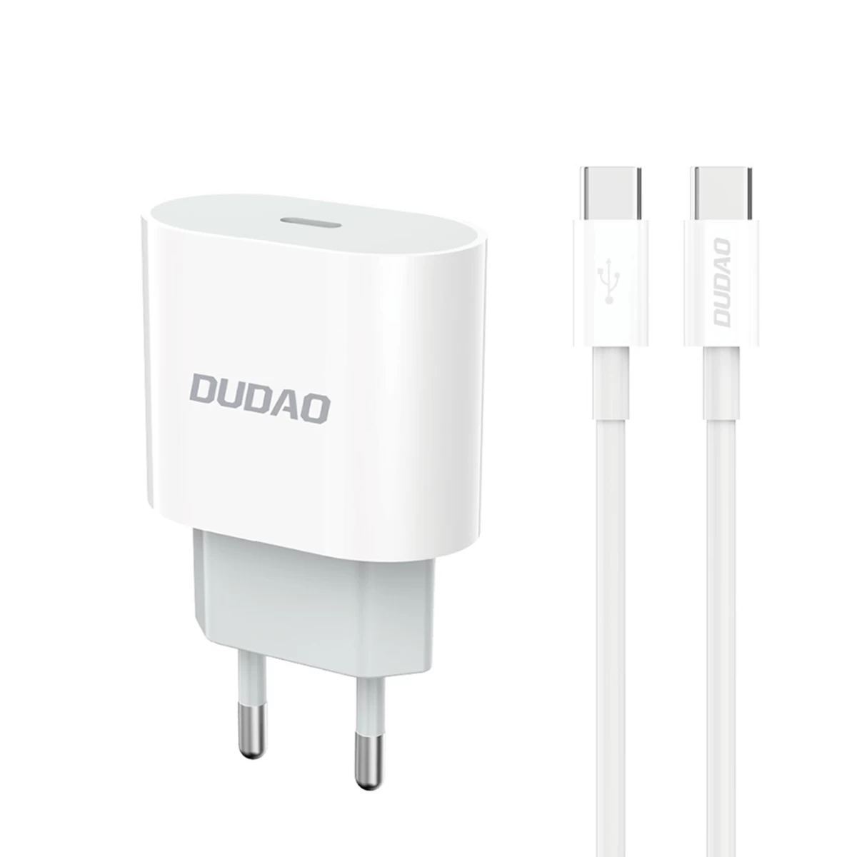 A14euc Pd 20w Usb-c Mažasis Sieninis įkroviklis + Usb-c Kabelis - Baltas