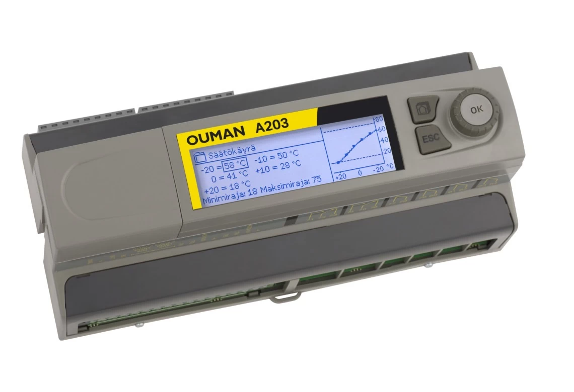 Ouman A203 elektroninis valdiklis (3 kontūrų) Ouman A203 elektroninis valdiklis (3 kontūrų)
