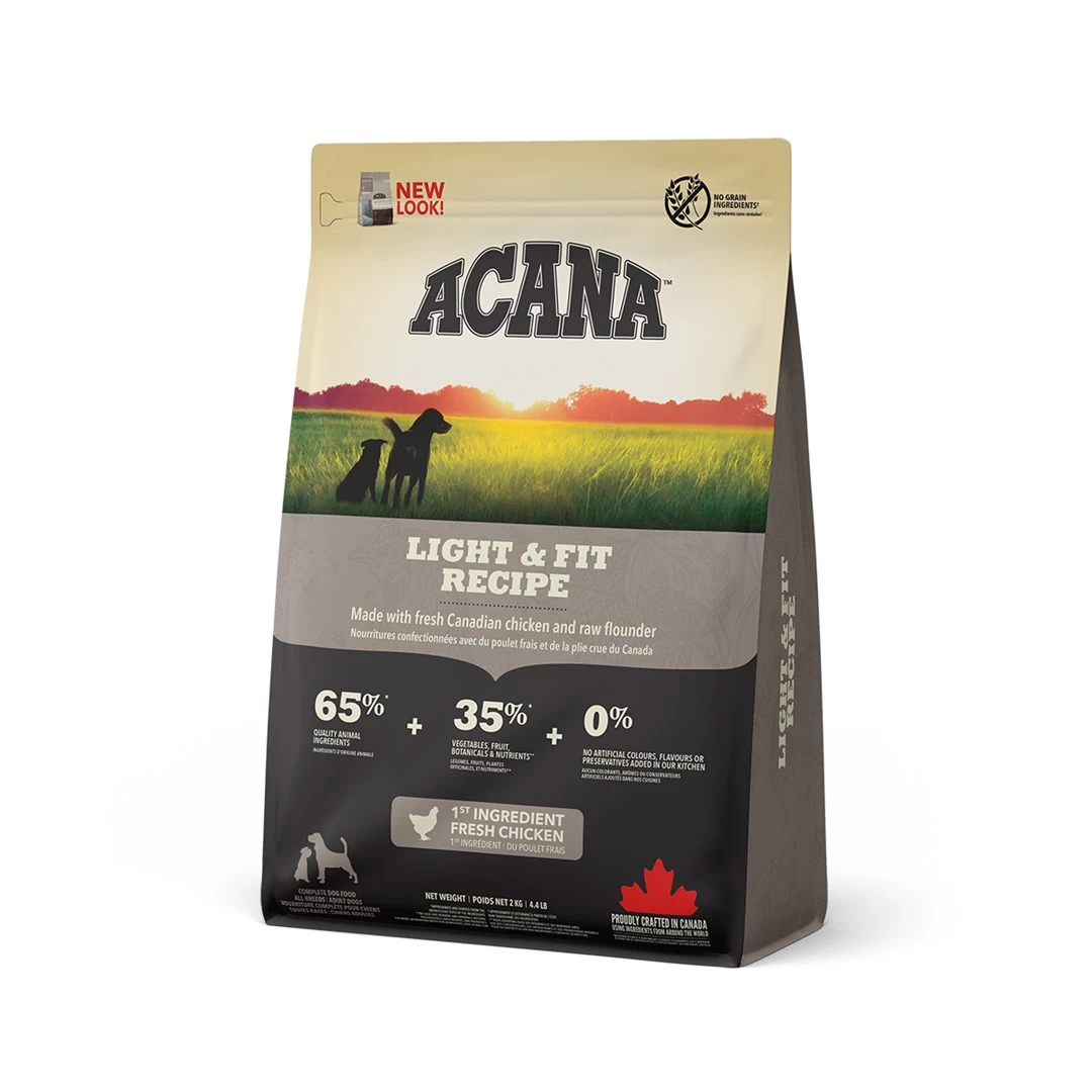 Acana Light &amp; Fit visavertis sausas pašaras suaugusiems šunims, 2kg