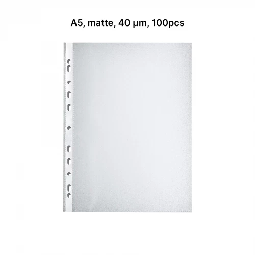 AD Class Įmautės dokumentams A5 matinės 40 mikr., pakuotėje 100 vnt. (A5OP40-100)