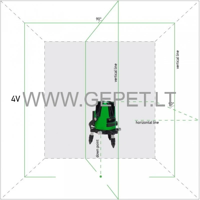 LAZERINIS NIVELYRAS ADA 3D LINER 4V GREEN А00531