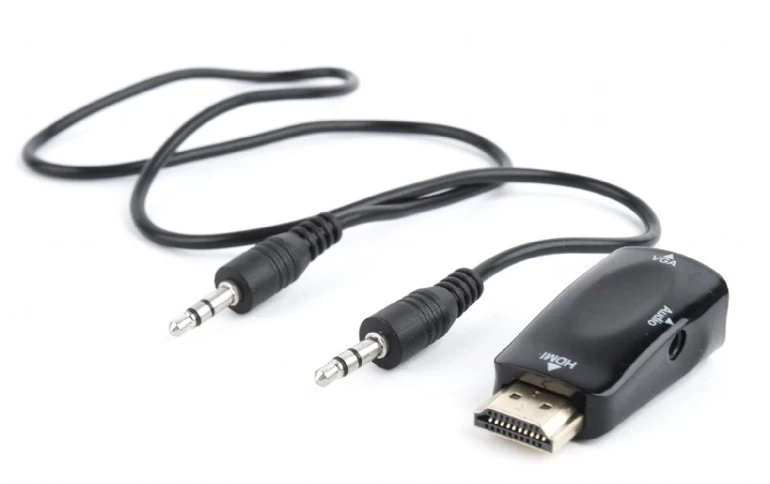 Adapter HDMI-A(M)-&gt;VGA   -&gt;VGA(F) with Audio