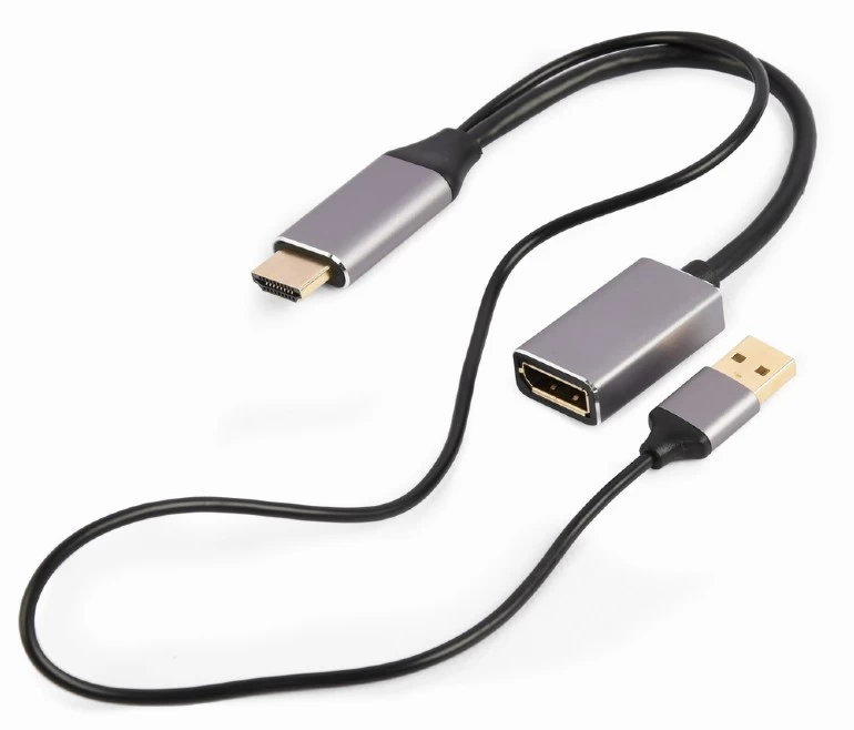 Adapter HDMI to DP 4K F 60Hz USB-A powered