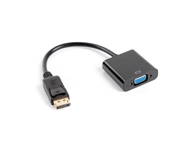Adapter Lanberg AD-0002-BK (DisplayPort M - D-Sub (VGA) F; 0,20m; black color)