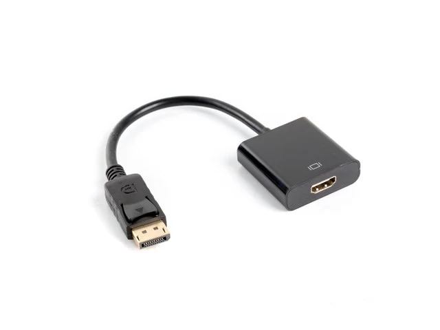 Adapter Lanberg AD-0009-BK (DisplayPort M - HDMI F; 0,10m; black color)